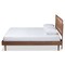 Baxton Studio Sora Mid-Century Modern Ash Walnut Finished Wood King Size Platform Bed 180-11111-9816-Zoro - alternate 2